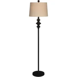 Kirkland's Home Thelma Matte Black Stem Floor Lamp- Floor Lamps