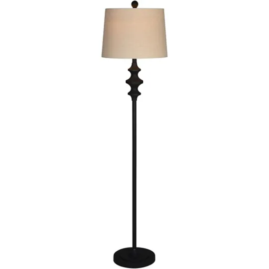 Kirkland's Home Thelma Matte Black Stem Floor Lamp- Floor Lamps