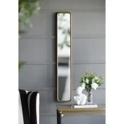 Kirkland's Home Thin Gold Metal Wall Mirror- Decorative Mirrors