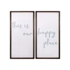 Kirkland's Home This Is Our Happy Place Wall Plaques, Set Of 2- Wall Quotes & Signs