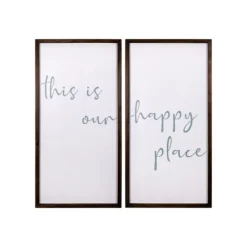 Kirkland's Home This Is Our Happy Place Wall Plaques, Set Of 2- Wall Quotes & Signs