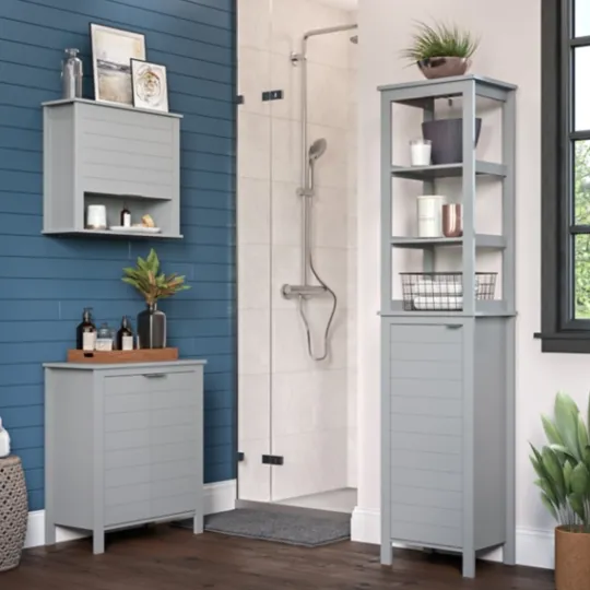 Kirkland's Home 3-Tier Linen Cabinet- Bathroom Furniture
