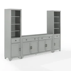Kirkland's Home Tillie Gray Modular 3-Pc. Entertainment Set- Tv Stands & Media Consoles