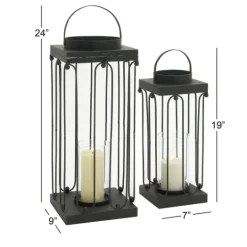 Kirkland's Home Tin Open Frame Lanterns, Set Of 2- Lanterns