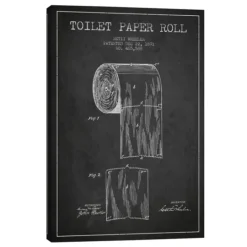 Kirkland's Home Toilet Paper Patent Canvas Art Print, 18X26 In.- Wall Quotes & Signs