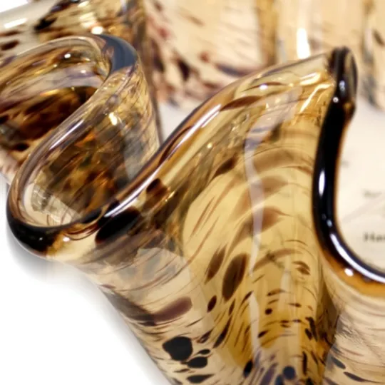 Kirkland's Home Tortoise Shell Murano Glass Bowl- Decorative Bowls & Jars
