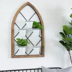 Kirkland's Home Traditional Arch Metal Wall Planter- Wall Storage