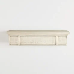 Kirkland's Home Traditional Whitewashed Wood Wall Shelf- Shelves