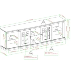 Kirkland's Home Transitional Breakfront 2-Door Media Console- Tv Stands & Media Consoles