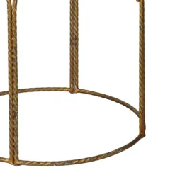 Kirkland's Home Tray Top Wood And Gold Metal Accent Table- Accent & End Tables