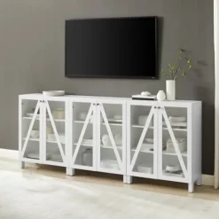 Kirkland's Home Triangle 6-Door Wood Media Cabinet- Tv Stands & Media Consoles