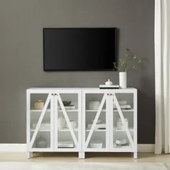 Kirkland's Home Triangle 4-Door Wood Media Cabinet- Tv Stands & Media Consoles