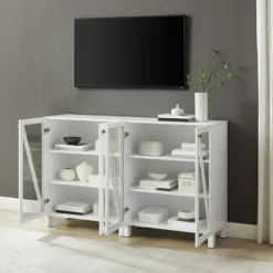 Kirkland's Home Triangle 4-Door Wood Media Cabinet- Tv Stands & Media Consoles
