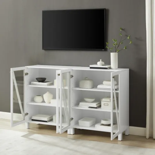Kirkland's Home Triangle 4-Door Wood Media Cabinet- Tv Stands & Media Consoles