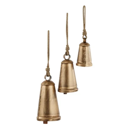 Kirkland's Home Triangular Aged Hanging Bells, Set Of 3- Decorative Accents