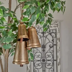 Kirkland's Home Triangular Aged Hanging Bells, Set Of 3- Decorative Accents
