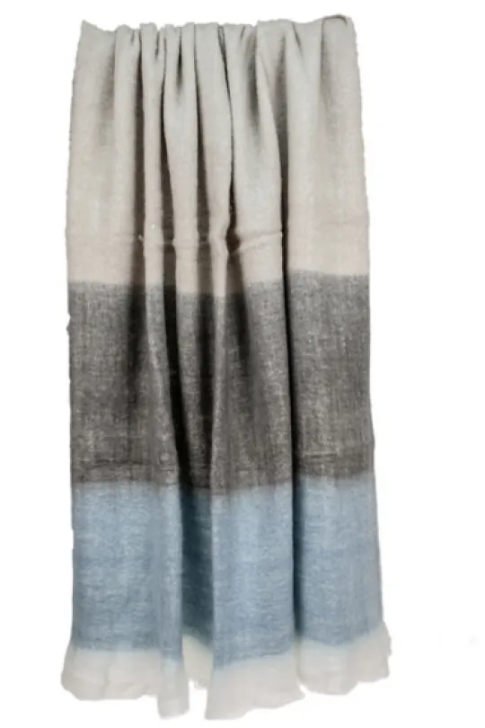 Kirkland's Home Tri-Color Wool Handloomed Throw- Blankets & Throws