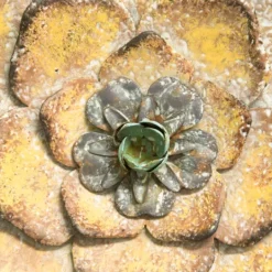 Kirkland's Home Tri-Colored Rustic Flower Wall Plaques, Set Of 3- Wall Plaques