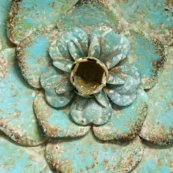 Kirkland's Home Tri-Colored Rustic Flower Wall Plaques, Set Of 3- Wall Plaques