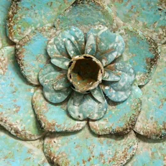 Kirkland's Home Tri-Colored Rustic Flower Wall Plaques, Set Of 3- Wall Plaques