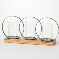 Kirkland's Home Triple Loop Silver Decorative Candle Holder- Candle Holders
