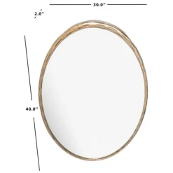 Kirkland's Home Trish Brass Forged Oval Wall Mirror- Framed Mirrors