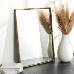 Kirkland's Home Trish Brass Forged Rectangle Wall Mirror- Framed Mirrors