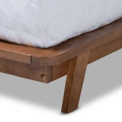 Kirkland's Home Tufted And Natural Walnut King Platform Bed- Beds & Headboards