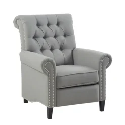 Kirkland's Home Tufted Back Nailhead Trim Recliner Armchair- Accent Chairs