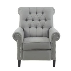 Kirkland's Home Tufted Back Nailhead Trim Recliner Armchair- Accent Chairs