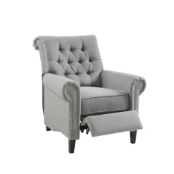 Kirkland's Home Tufted Back Nailhead Trim Recliner Armchair- Accent Chairs