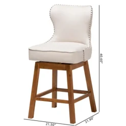 Kirkland's Home Tufted Back Swivel Counter Stools, Set Of 2- Bar Stools & Counter Height Stools