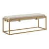 Kirkland's Home Tufted Bronze Metal Bench- Benches & Ottomans