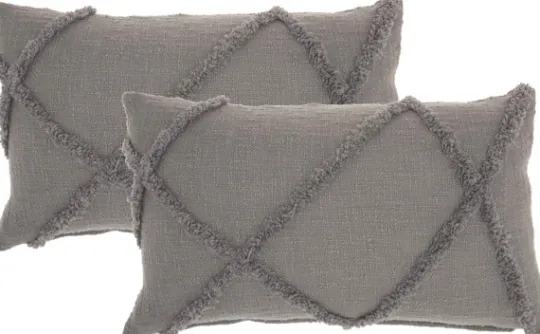 Kirkland's Home Tufted Diamond Lumbar Pillows, Set Of 2- Pillows