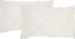 Kirkland's Home Tufted Diamond Lumbar Pillows, Set Of 2- Pillows