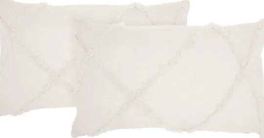 Kirkland's Home Tufted Diamond Lumbar Pillows, Set Of 2- Pillows