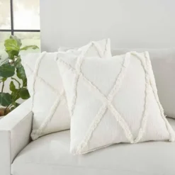 Kirkland's Home Tufted Diamond 2-Pc. Pillows, 24 In.- Pillows