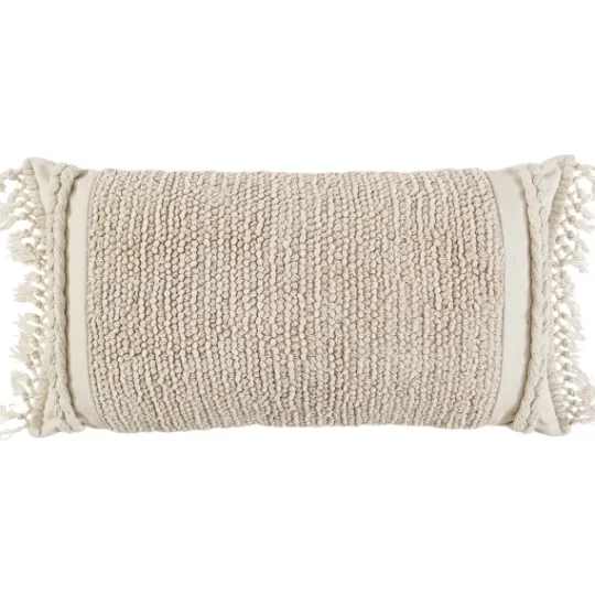 Kirkland's Home Tufted Macrame Tassels Lumbar Pillow- Pillows
