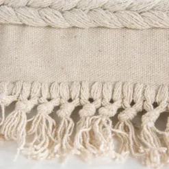 Kirkland's Home Tufted Macrame Tassels Lumbar Pillow- Pillows