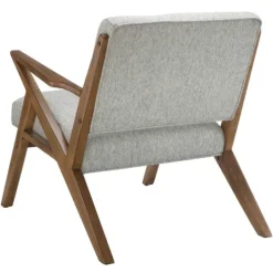 Kirkland's Home Tufted Pecan Wood Mid-Century Modern Armchair- Accent Chairs
