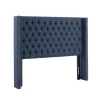 Kirkland's Home Tufted Upholstered Metal Leg Queen Headboard- Beds & Headboards