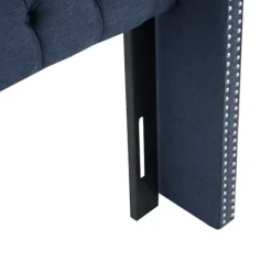 Kirkland's Home Tufted Upholstered Metal Leg Queen Headboard- Beds & Headboards
