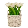 Kirkland's Home Tulip Arrangement In Basket- Arrangements & Greenery