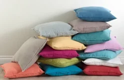 Kirkland's Home Turquoise Fringed Edge Pillow- Pillows