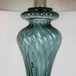 Kirkland's Home Turquoise Glass Table Lamps, Set Of 2- Table Lamps