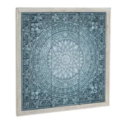Kirkland's Home Turquoise Iron Floral Scrollwork Wall Plaque- Wall Plaques