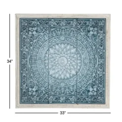Kirkland's Home Turquoise Iron Floral Scrollwork Wall Plaque- Wall Plaques