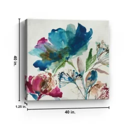 Kirkland's Home Turquoise On Watercolor Giclee Canvas Art Print- Canvas Art