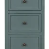 Kirkland's Home Turquoise Slim Wooden 3-Drawer Side Table- Accent & End Tables