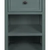 Kirkland's Home Turquoise Slim Wooden 2-Shelf Side Table- Accent & End Tables